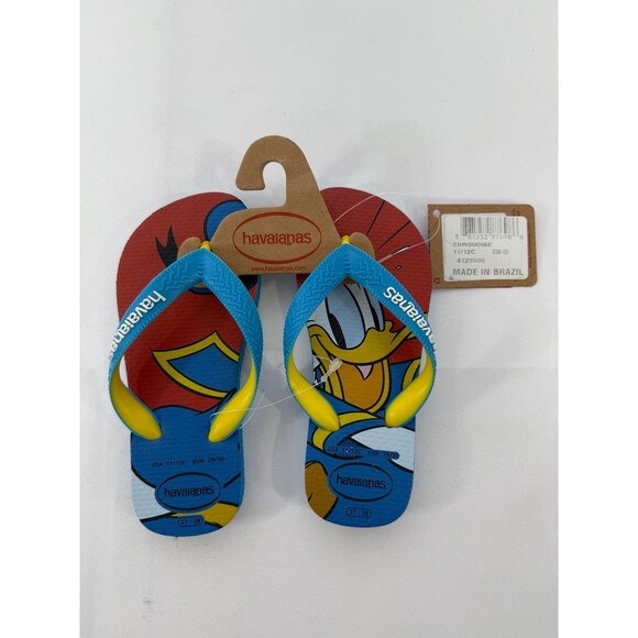 Havaianas Kids' Disney for Boys & Girls Flip Flops NWT Donald Duck Size 11/12c - Picture 1 of 2